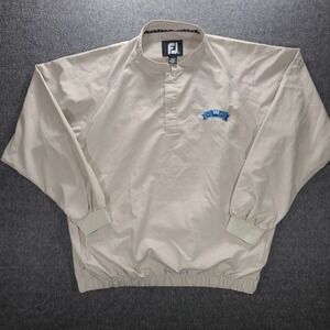 FootJoy Golf SuperSoft Windshirt XL Beige Pullover 100 Club HCC Half Snap Jacket